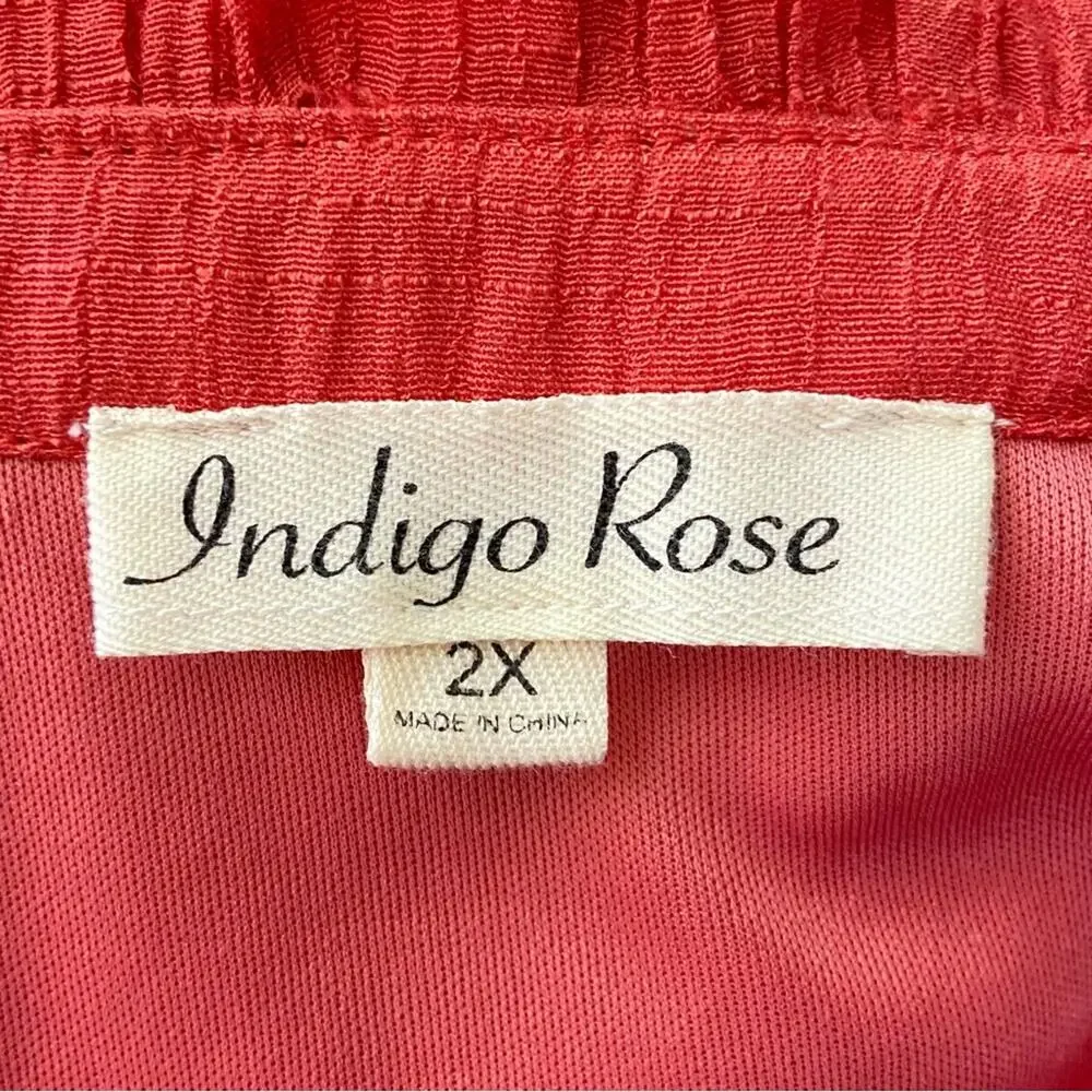 Indigo Rose Ruffle Mini Dress In Orange Women’s Size 2X - Picture 5 of 7